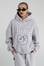 Załaduj obraz do przeglądarki galerii, Bluza damska hoodie ANGEL - jasny szary - Chiara Wear
