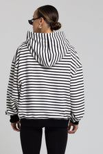 Załaduj obraz do przeglądarki galerii, Bluza damska hoodie STRIPES - paski - Chiara Wear
