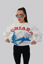 Załaduj obraz do przeglądarki galerii, Bluza damska oversize APRES SKI - biały - Chiara Wear
