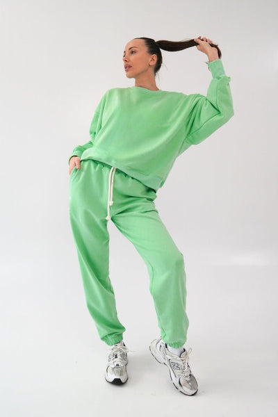 Bluza damska oversize - pistacja - Chiara Wear