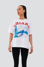 Załaduj obraz do przeglądarki galerii, T-shirt bawełniany oversize APRES SKI - biały - Chiara Wear
