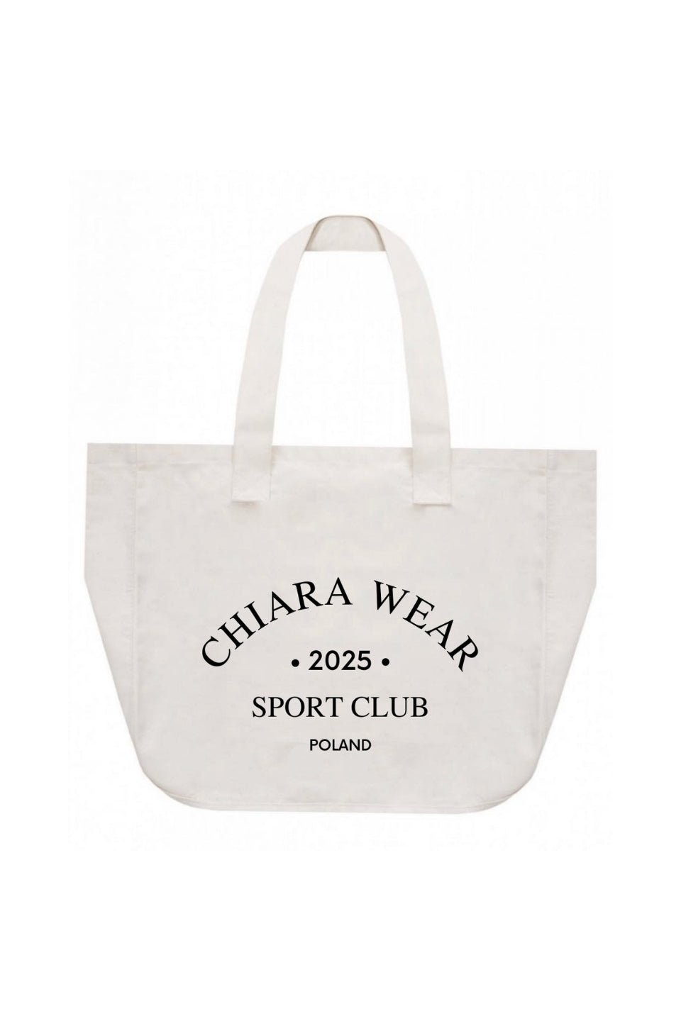 Torba TOTE typu shopper SPORT CLUB - beżowy - Chiara Wear