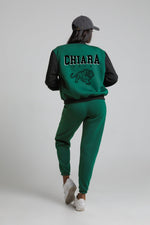 Załaduj obraz do przeglądarki galerii, Bejsbolówka dwukolorowa haft CHIARA - zielono-czarna - Chiara Wear
