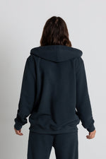 Load image into Gallery viewer, Bluza damska z kapturem hoodie - granatowy - Chiara Wear
