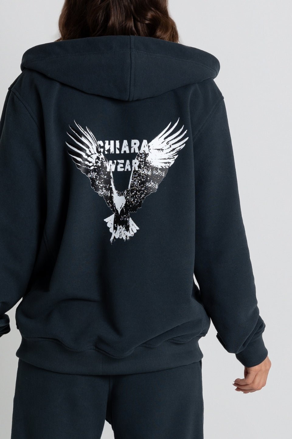 Bluza męska z kapturem hoodie FLY - granatowy - Chiara Wear