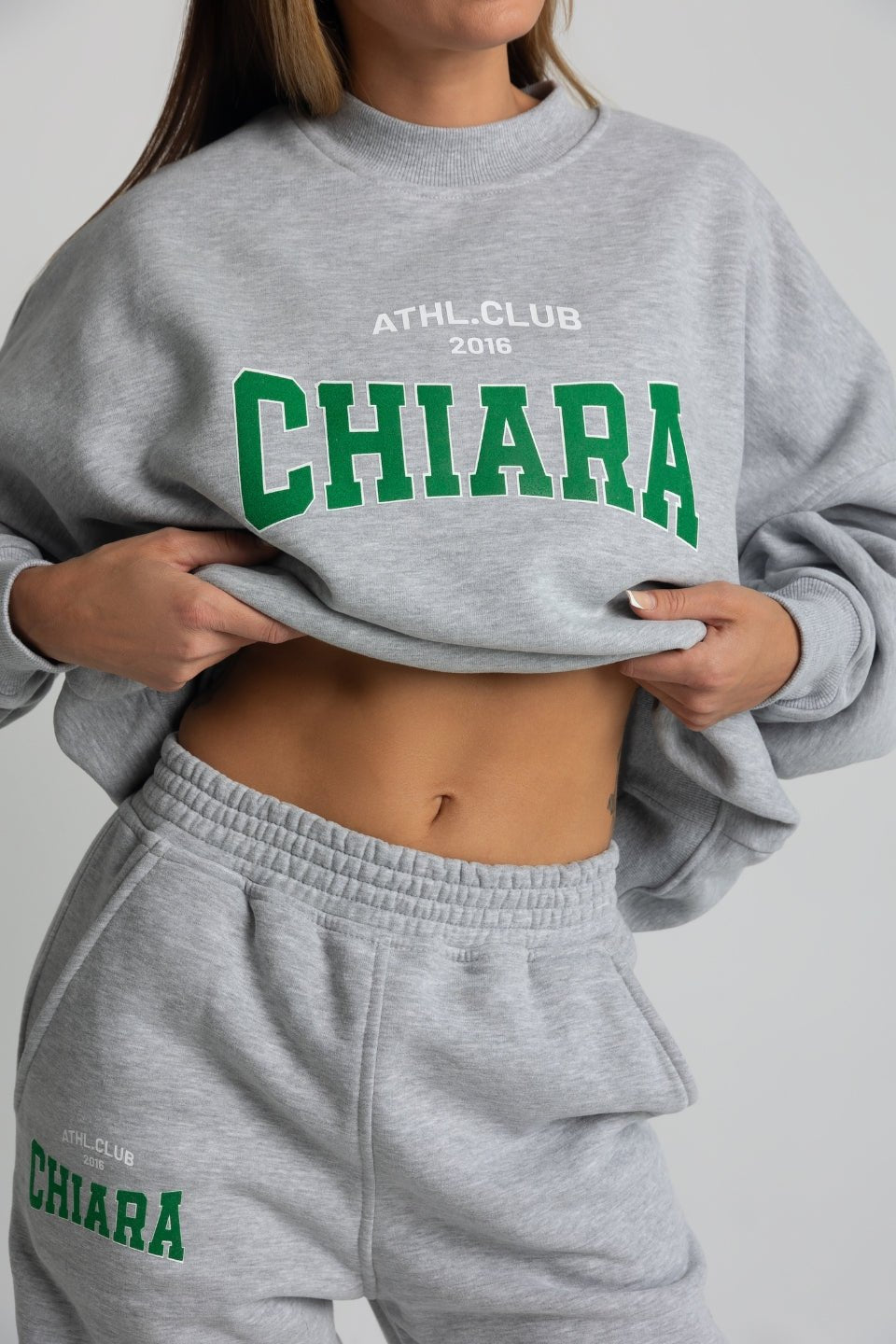 Bluza oversize CHIARA WEAR GREEN skin peach - szary - Chiara Wear