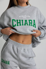 Load image into Gallery viewer, Bluza oversize CHIARA WEAR GREEN skin peach - szary - Chiara Wear
