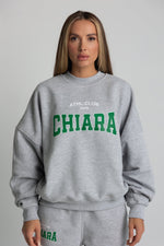 Load image into Gallery viewer, Bluza oversize CHIARA WEAR GREEN skin peach - szary - Chiara Wear
