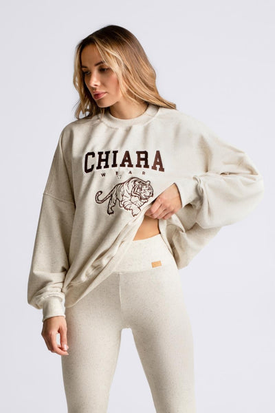 Bluza oversize GO TIGERS - konopia - Chiara Wear