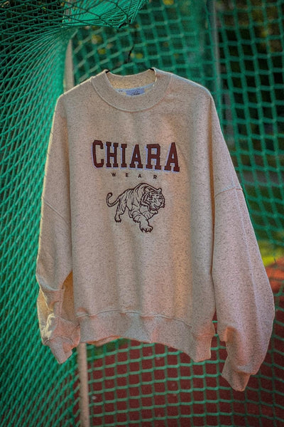 Bluza oversize GO TIGERS - konopia - Chiara Wear