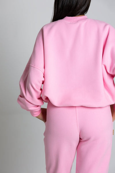 Bluza oversize skin peach BARBIE haft CHIARA - różowy - Chiara Wear