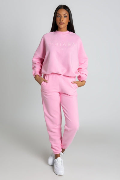 Bluza oversize skin peach BARBIE haft CHIARA - różowy - Chiara Wear