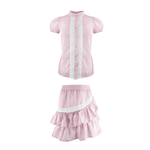 Załaduj obraz do przeglądarki galerii, Komplet CARLA bluzka + spódniczka - różowy - Chiara Wear
