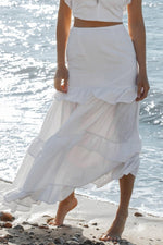 Załaduj obraz do przeglądarki galerii, Komplet top + spódniczka SORRENTO - biały - Chiara Wear
