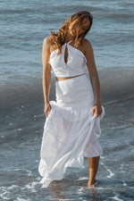 Załaduj obraz do przeglądarki galerii, Komplet top + spódniczka SORRENTO - biały - Chiara Wear
