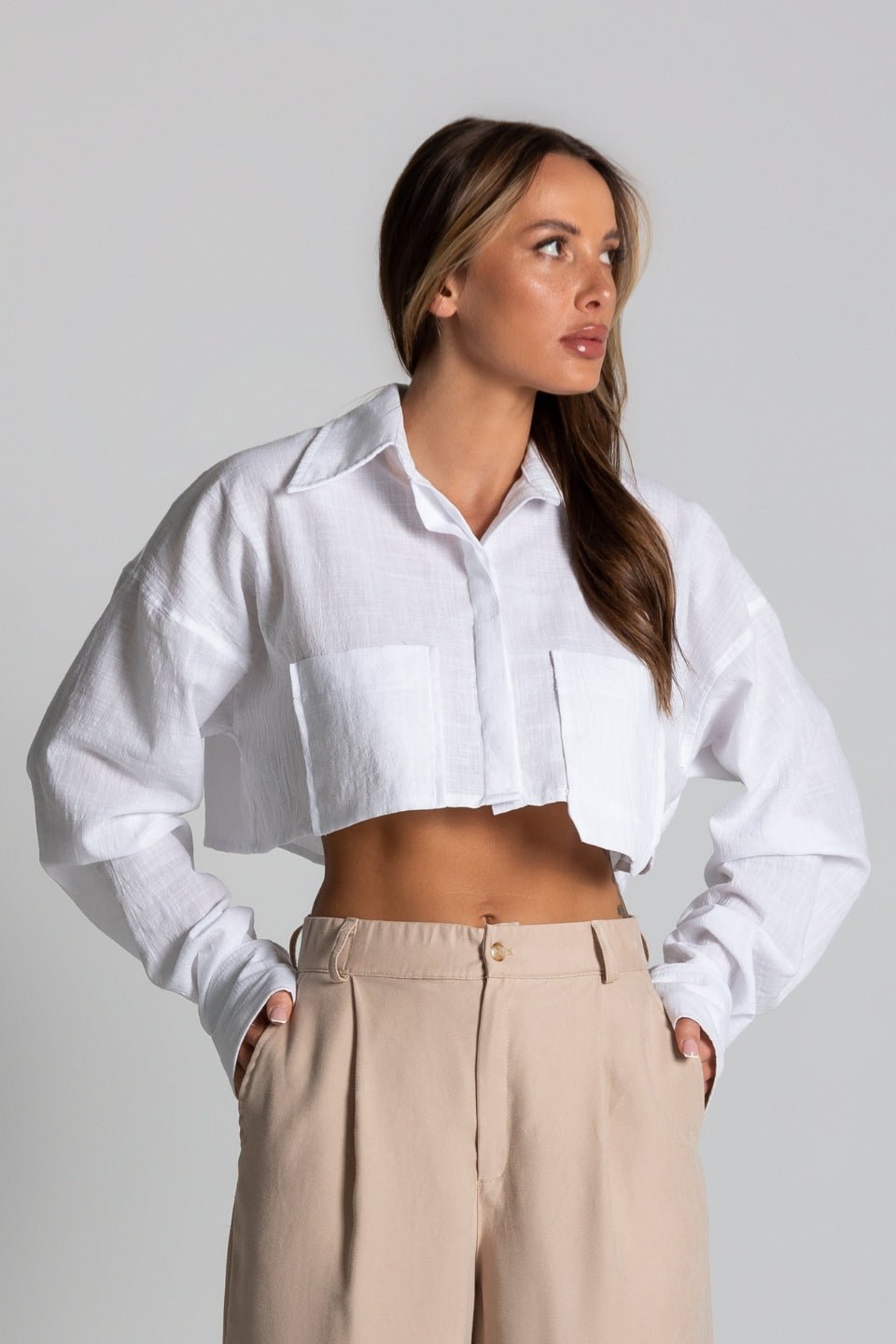 Koszula krótka CAMISA - biały - Chiara Wear