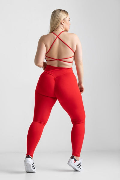 Legginsy CLASSIC push-up - czerwony - Chiara Wear