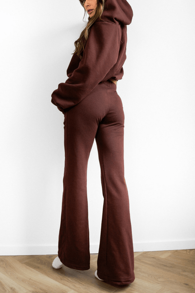Spodnie dresowe damskie ABBA - brązowy - Chiara Wear