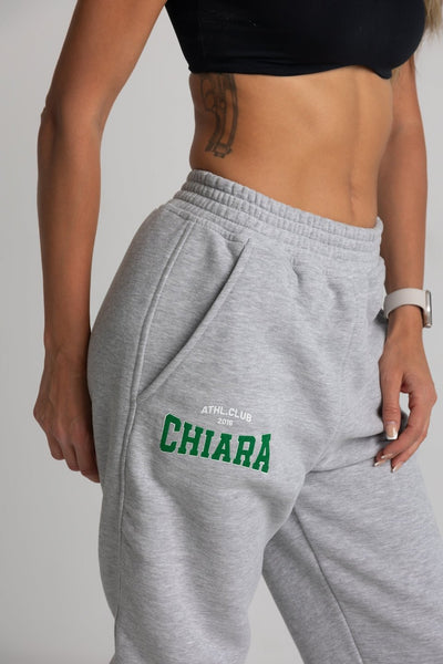 Spodnie dresowe joggery damskie CHIARA - szary - Chiara Wear