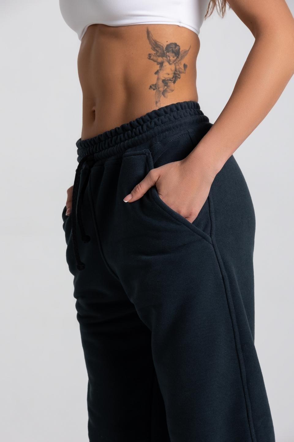 Spodnie dresowe joggery - granatowy - Chiara Wear
