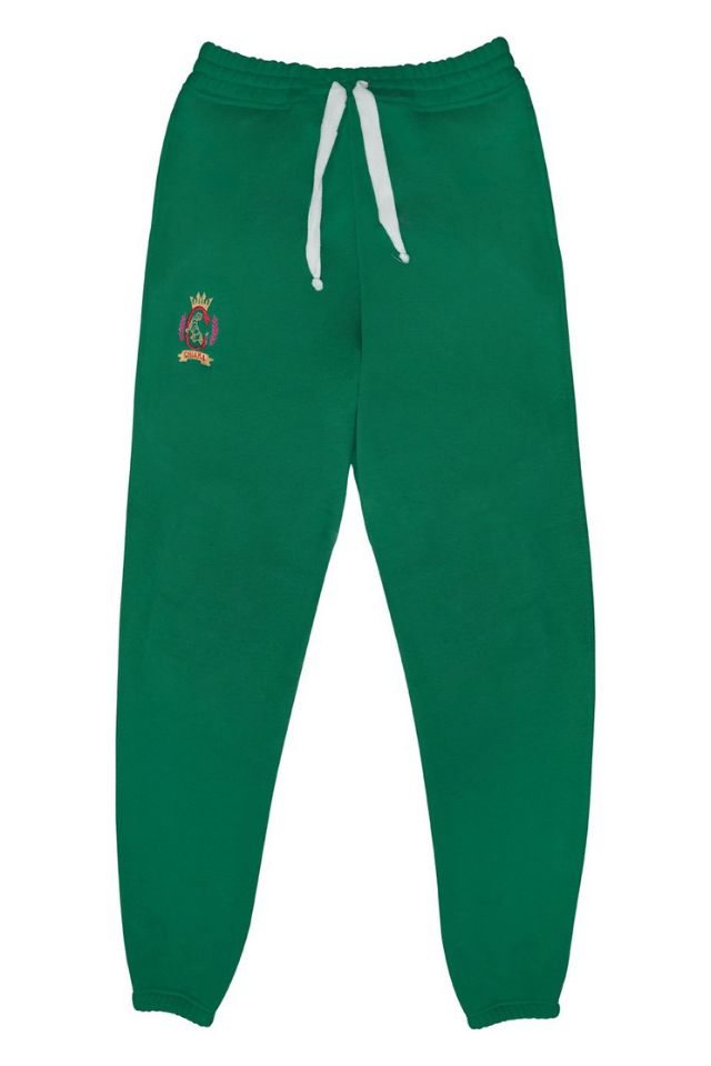 Spodnie dresowe męskie - PUMPY SNAKE - zielony - Chiara Wear