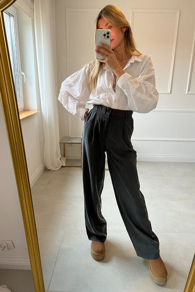 Spodnie garniturowe damskie GARCON TALL - grafit - Chiara Wear