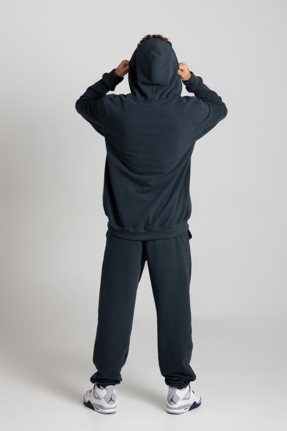 Spodnie męskie dresowe joggery - granatowe - Chiara Wear