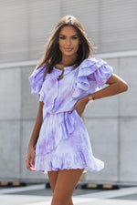 Load image into Gallery viewer, Sukienka tie dye CORAL - fioletowy - Chiara Wear
