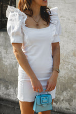 Załaduj obraz do przeglądarki galerii, Sukienka YASMINE - biały jeans - Chiara Wear
