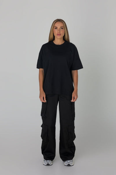 T-shirt damski oversize UNISEX - czarny - Chiara Wear