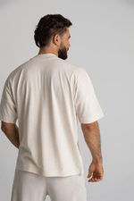 Load image into Gallery viewer, T-shirt męski oversize MONALISA - natural - Chiara Wear
