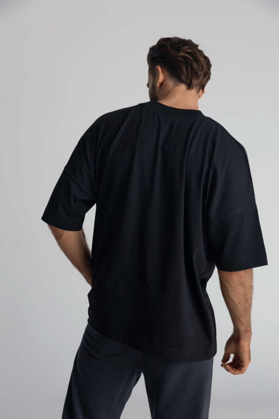 T-shirt męski oversize UNISEX - czarny - Chiara Wear
