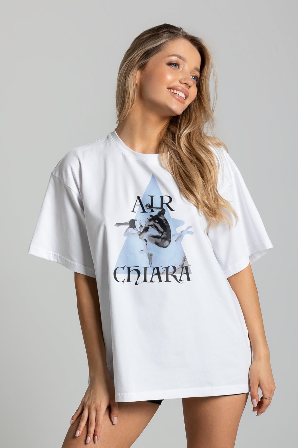 T-shirt oversize AIR - biały - Chiara Wear