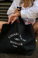 Load image into Gallery viewer, Torba plażowa BEACH CLUB - czarny - Chiara Wear
