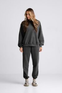 Bluza damska oversize - grafit - Chiara Wear