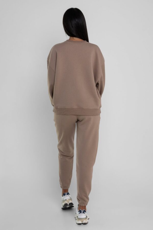 Bluza damska oversize - mokka haft CHIARA - Chiara Wear
