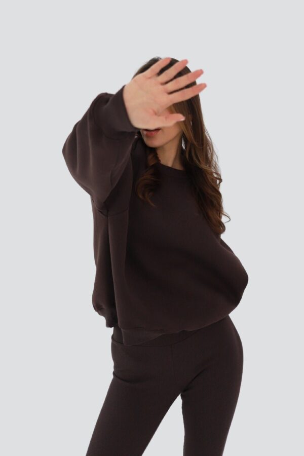 Bluza oversize CHOCOLATE - brązowa - Chiara Wear