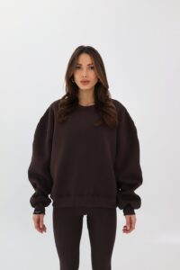 Bluza oversize CHOCOLATE - brązowa - Chiara Wear