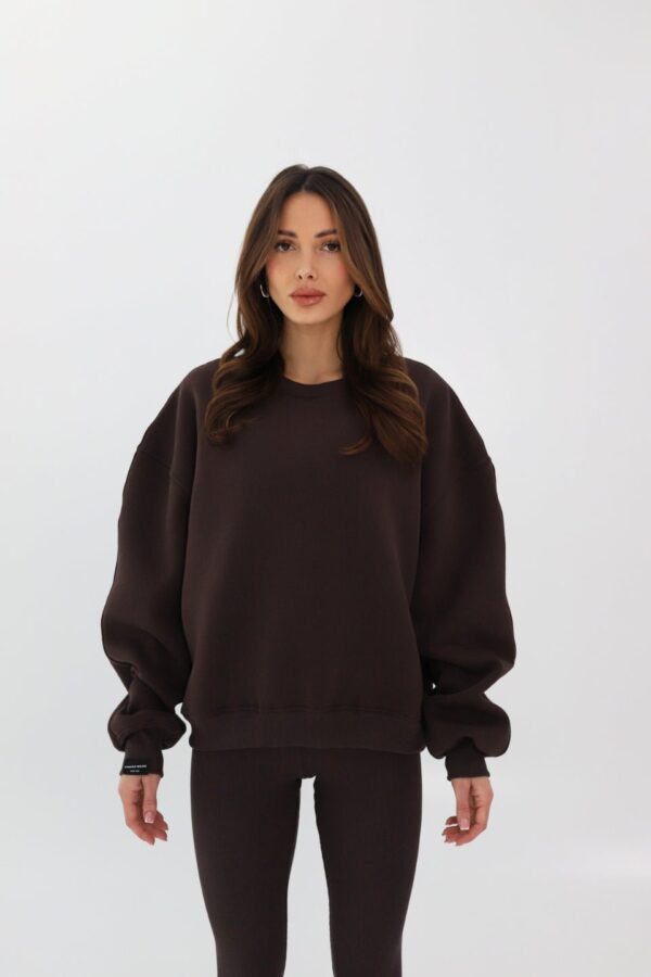 Bluza oversize CHOCOLATE - brązowa - Chiara Wear