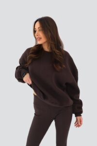 Bluza oversize CHOCOLATE - brązowa - Chiara Wear