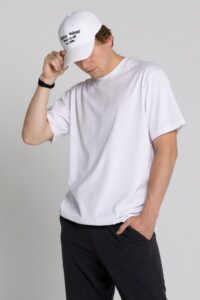 T - shirt bawełna z recyklingu oversize - biały - Chiara Wear