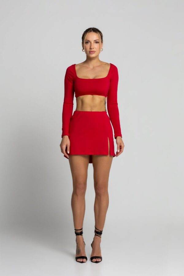 Top bawełniany PATRICIA - czerwony - Chiara Wear