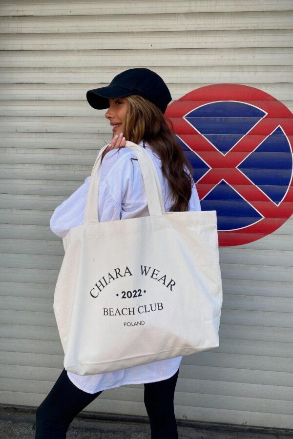 Torba plażowa BEACH CLUB - beżowy - Chiara Wear