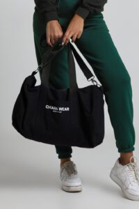 Torba sportowa na zamek SPORTS CLUB - czarna - Chiara Wear