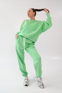 Bluza damska oversize - pistacja - Chiara Wear